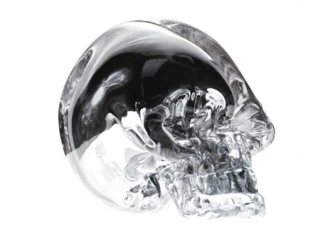 mirrored scull glass art by justin parker
