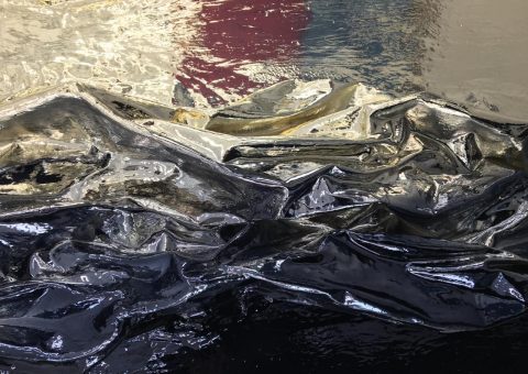 sculpted metallic canvas series by daniel anderson