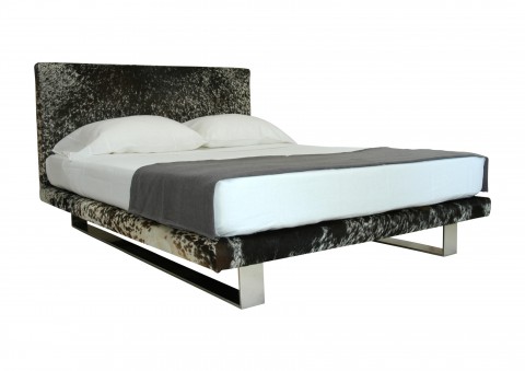 modernist cowhide platform bed