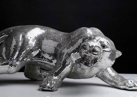 pmk leopard glass art