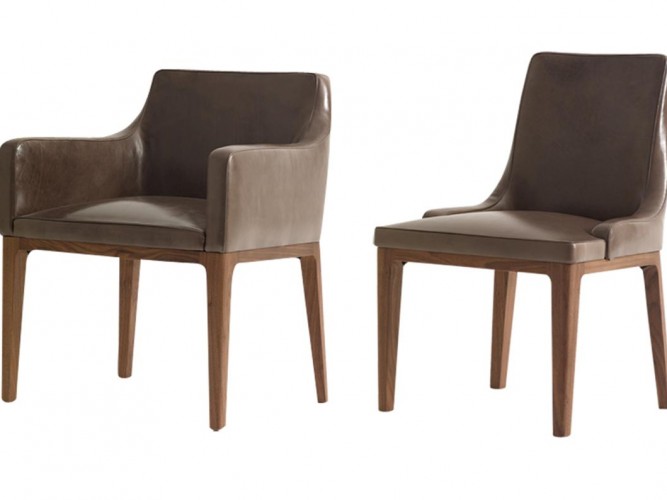 lola italian leather dining chair