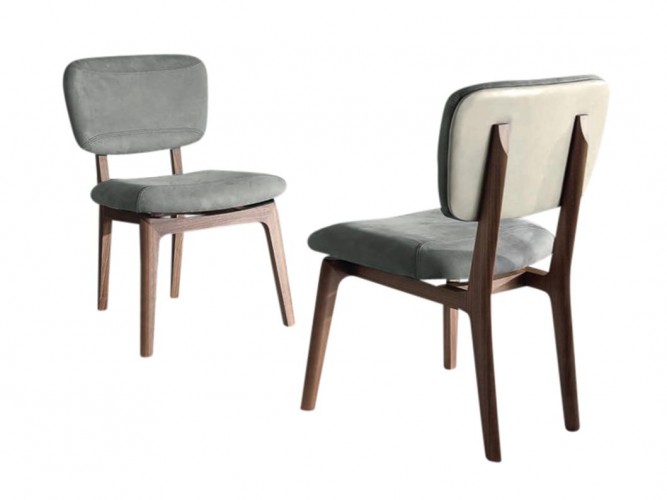 solid walnut italian saddle leather noe dining chair