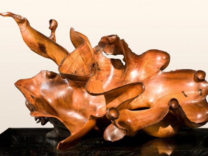 hand-sculpted wood bowls vessels