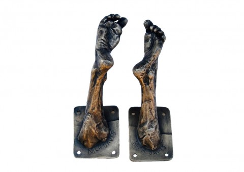 bronze feet sculpture hook