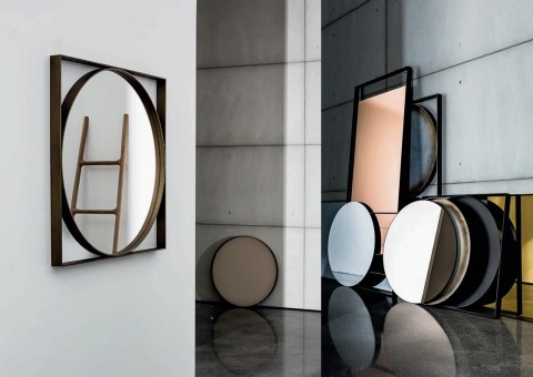 circle in a square wall mirror