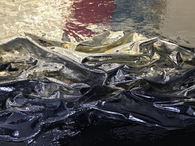 sculpted metallic canvas series by daniel anderson
