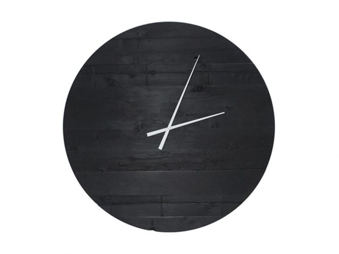 water tower charred wall clock