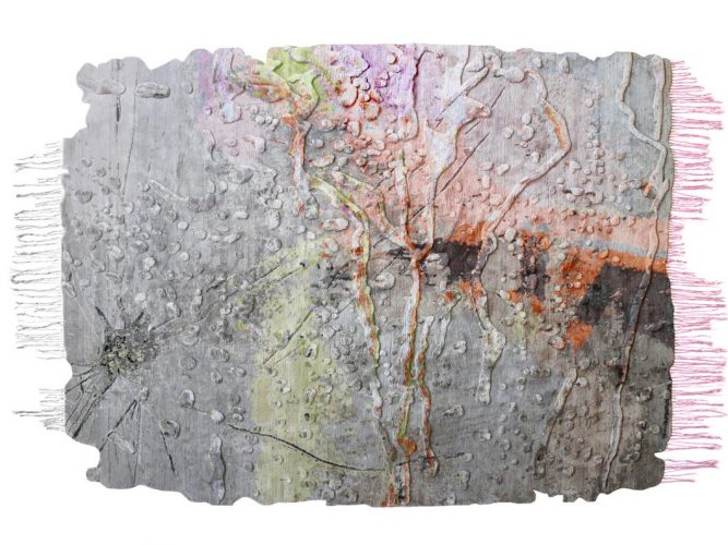 cracked glass rug