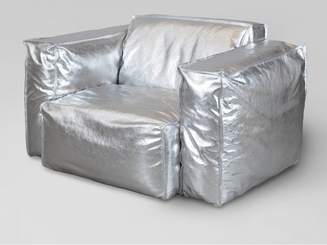 Sibylia chrome armchair modern luxury seating DESIGNLUSH